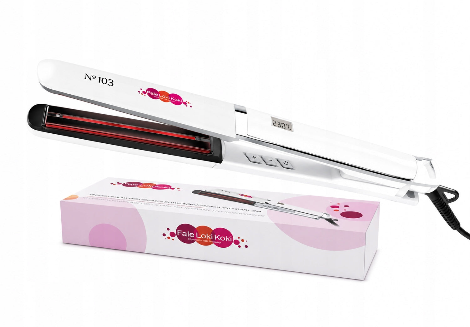 Fale Loki Koki N103 Ceramic Infrared Straightener 230°C Ionization