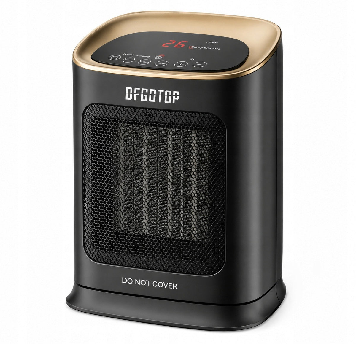 Fan DFGOTOP PTC809-18E 1800 W black and gold