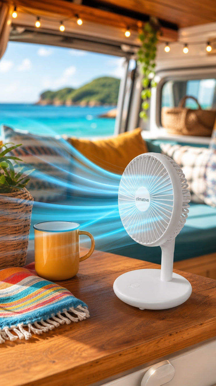 Fan Desk Fan 4000 MAh CLIMATIVE CoolGo Wireless QUIET Manufacturer code Wiatrak biurkowy przenośny 4000MAh CoolGo