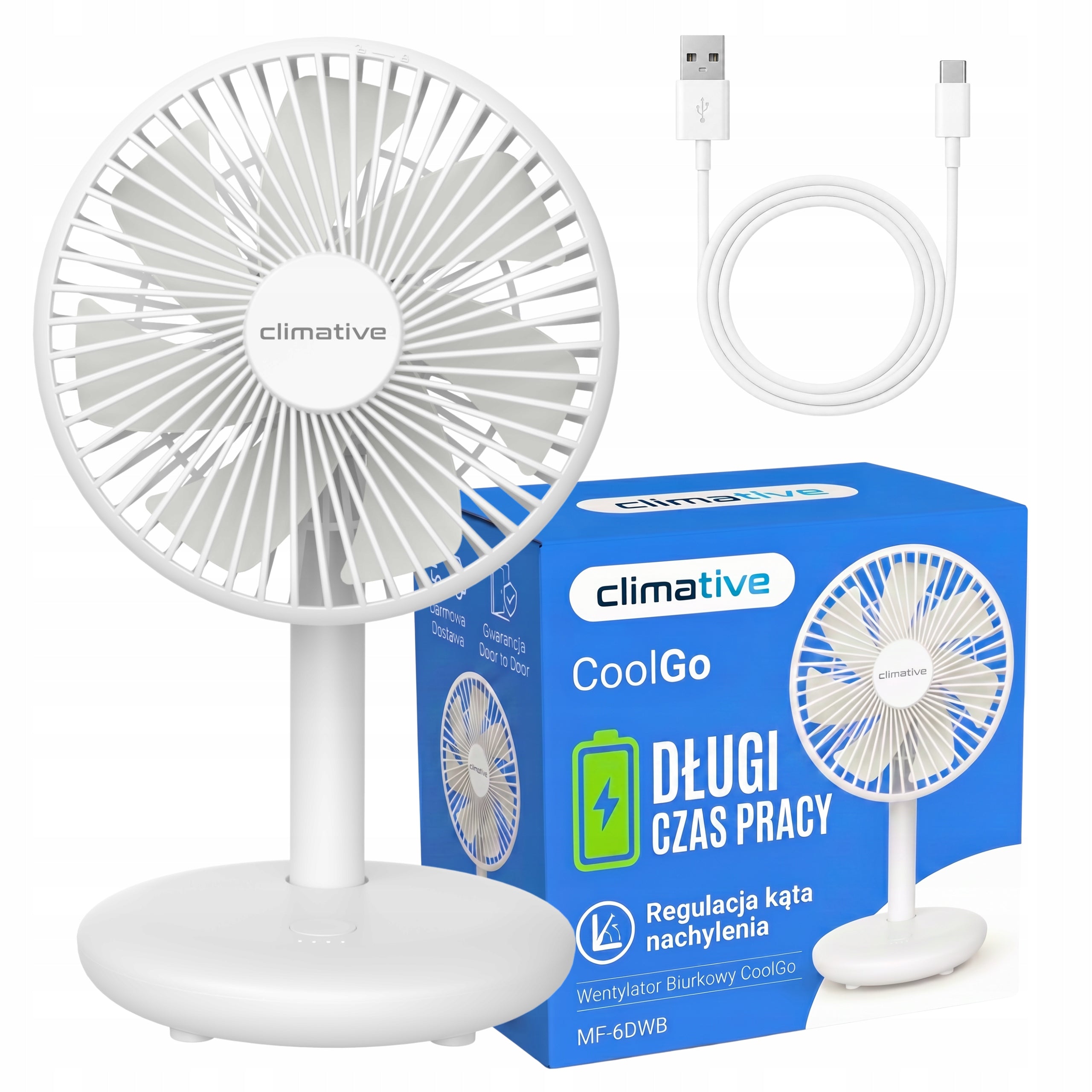 Fan Desk Fan 4000 MAh CLIMATIVE CoolGo Wireless QUIET