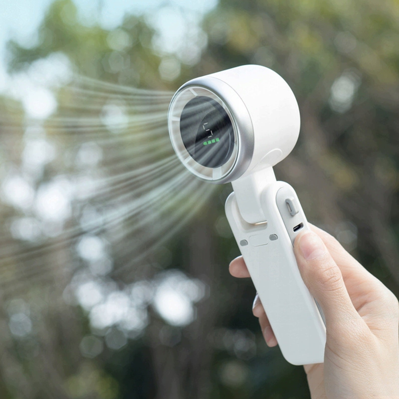 Fan Standing Handheld mini Fan Desktop Silent Ppowerful 7w 5 Mode White Brand no brand