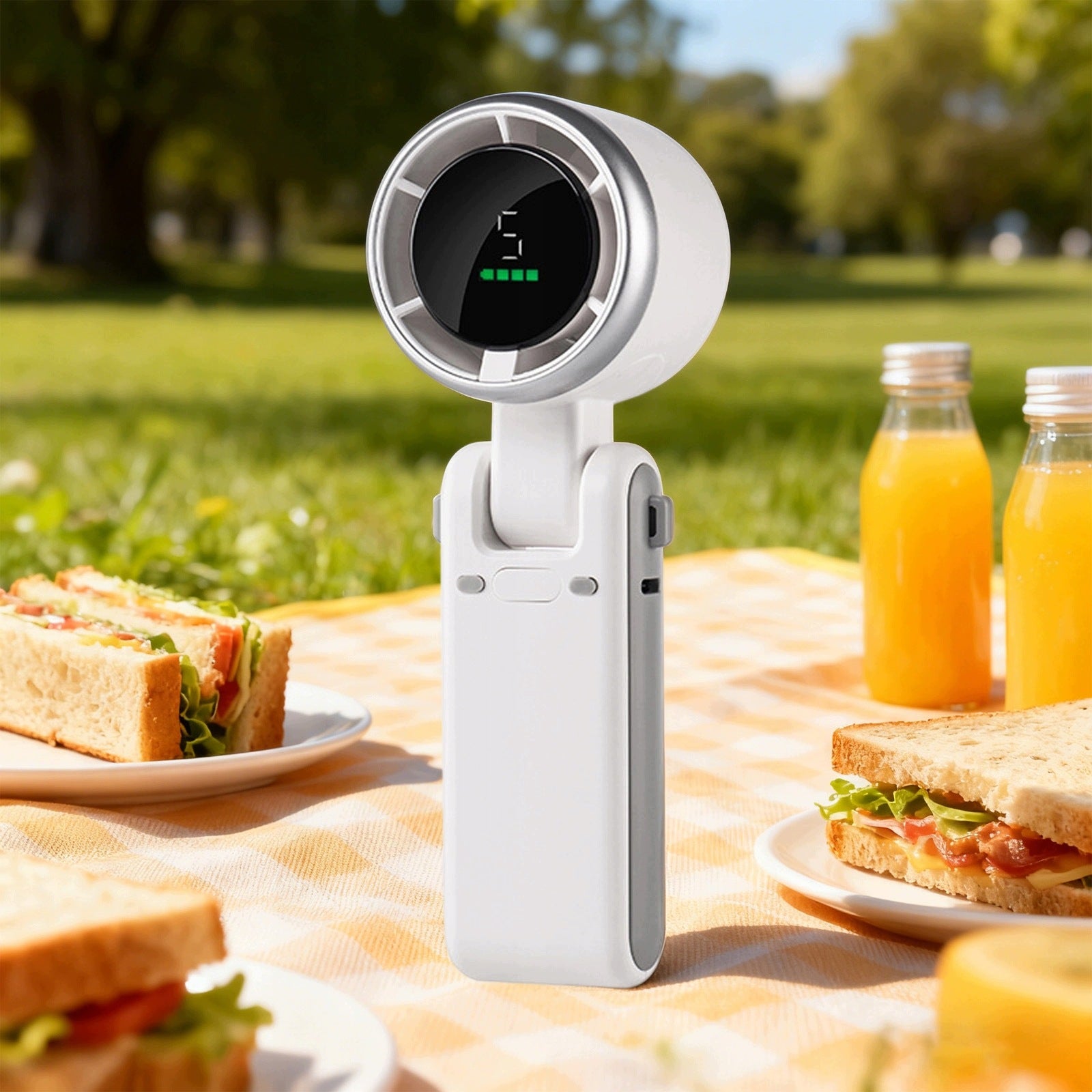 Fan Standing Handheld mini Fan Desktop Silent powerful 7w 5 Mode White Packaging status original