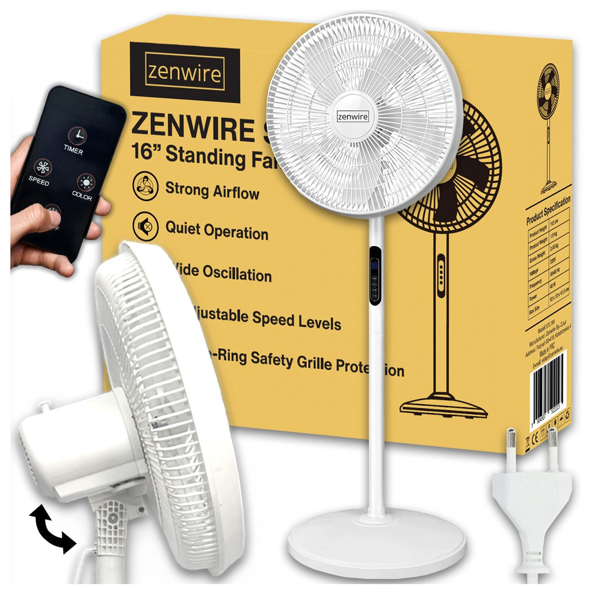 Fan Windmill Floor Standing Vertical Home ROOM REMOTE CONTROL TIMER