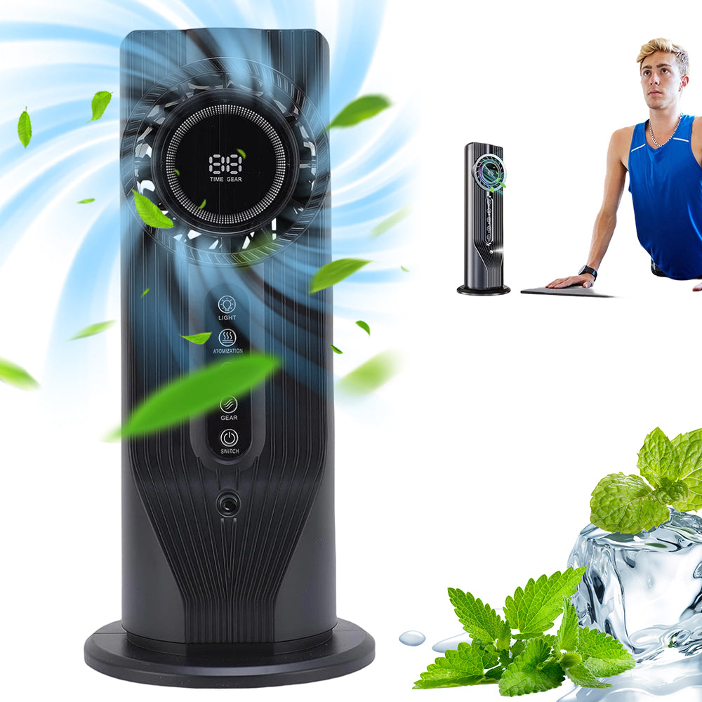 Fan With Humidifier Cooling Mist For Home Night Work Quiet