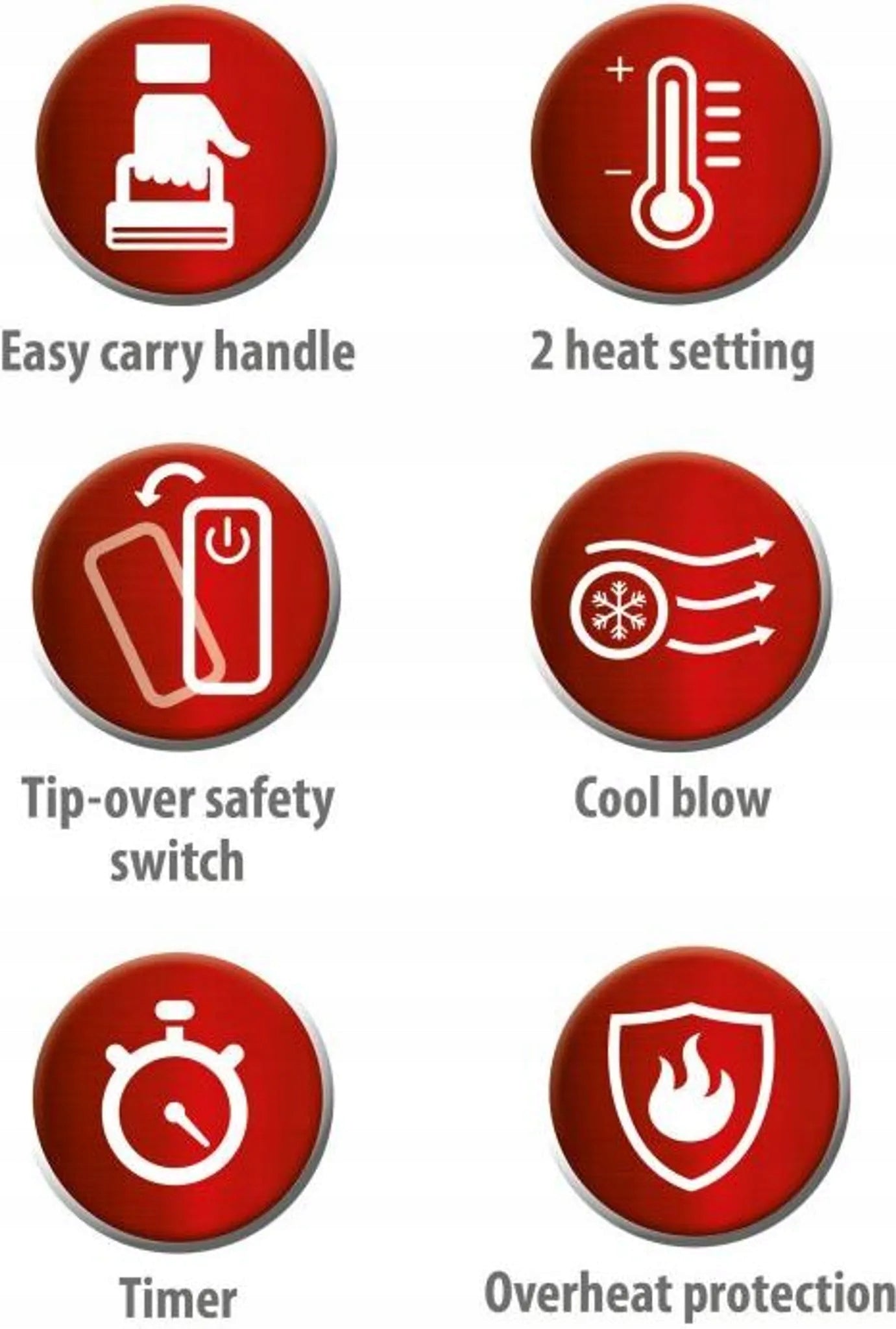 Fan heater 2in1, 1200 W, heating+cooling, black EAN (GTIN) 8711252270203