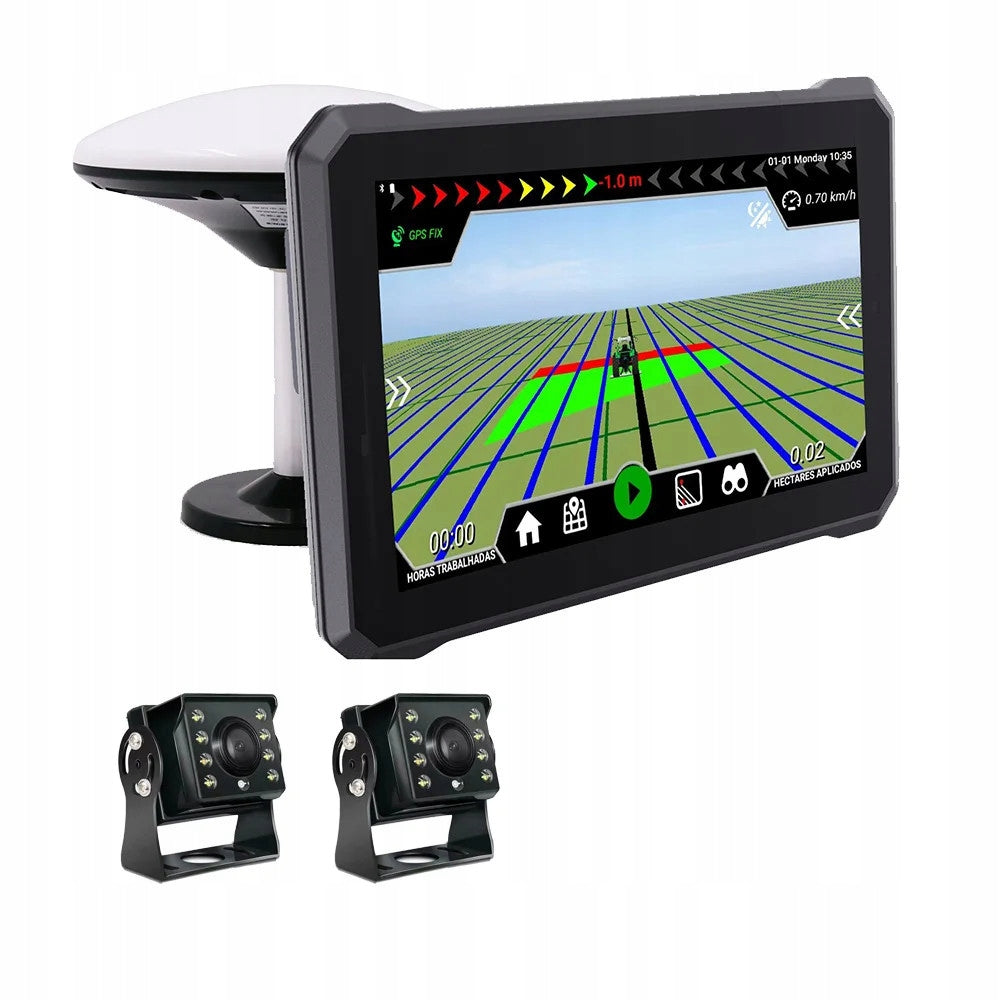 Farm Navigation Tractor Navigator 10" GSM RICOELNAV 2 Cameras AHD 1080P