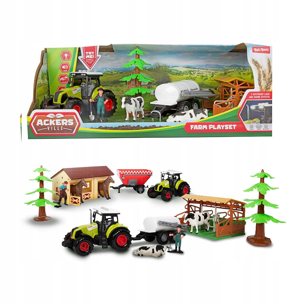 Farm istálló szett traktorral 7db-os szett Kid's age 3＋ years