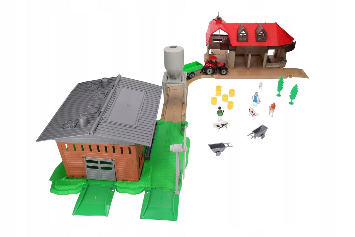 Farmhouse for folding - large set, tractor, barn 3347 Brand Biały