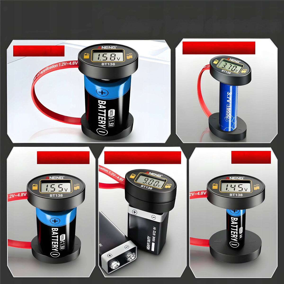Fast AA Battery Tester AAA 9V 1,5V Aneng BT138 LCD Meter For Remote Control Brand Aneng