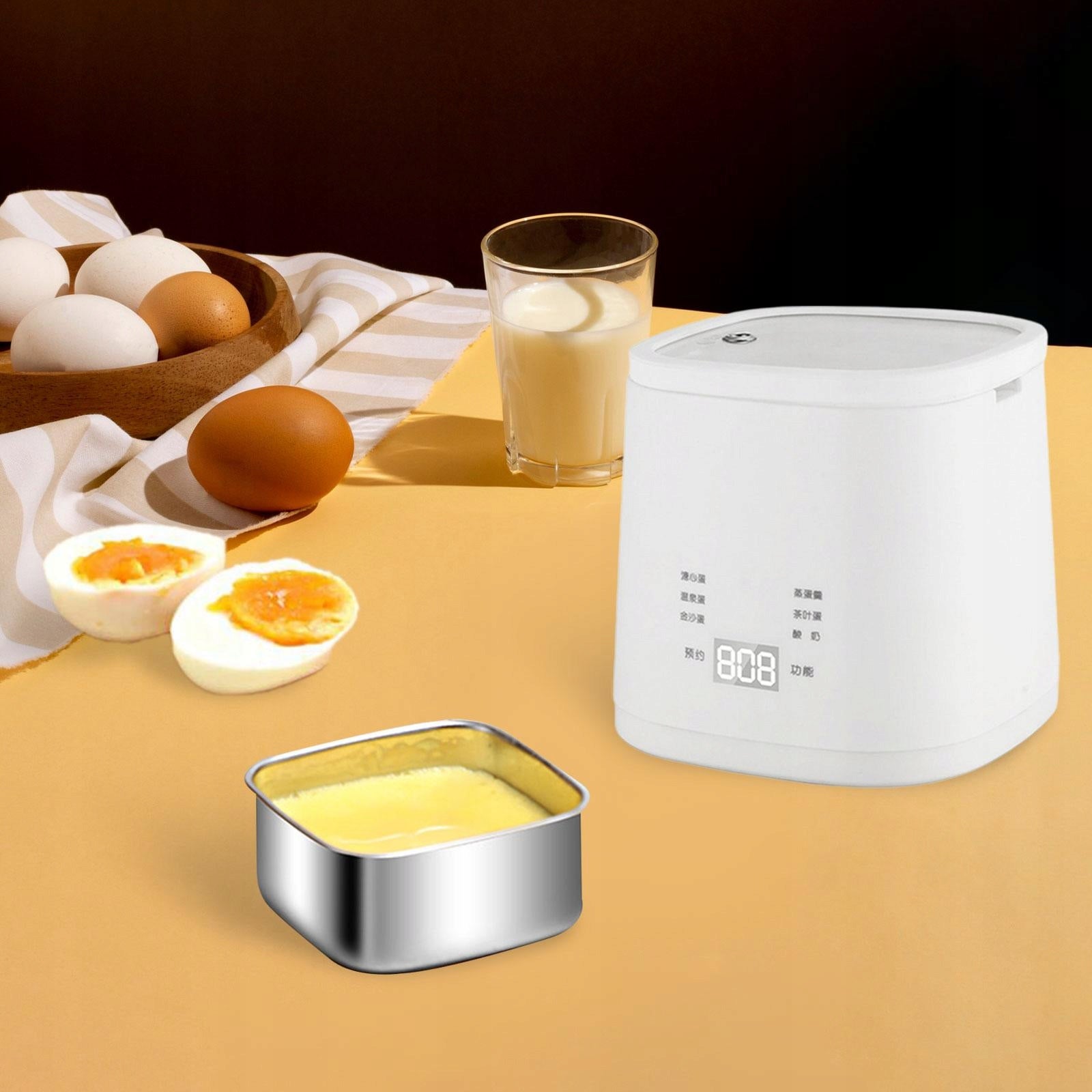 Fast Egg Cooker Egg Boiler Machine with Auto Shut Off Steamed Egg White