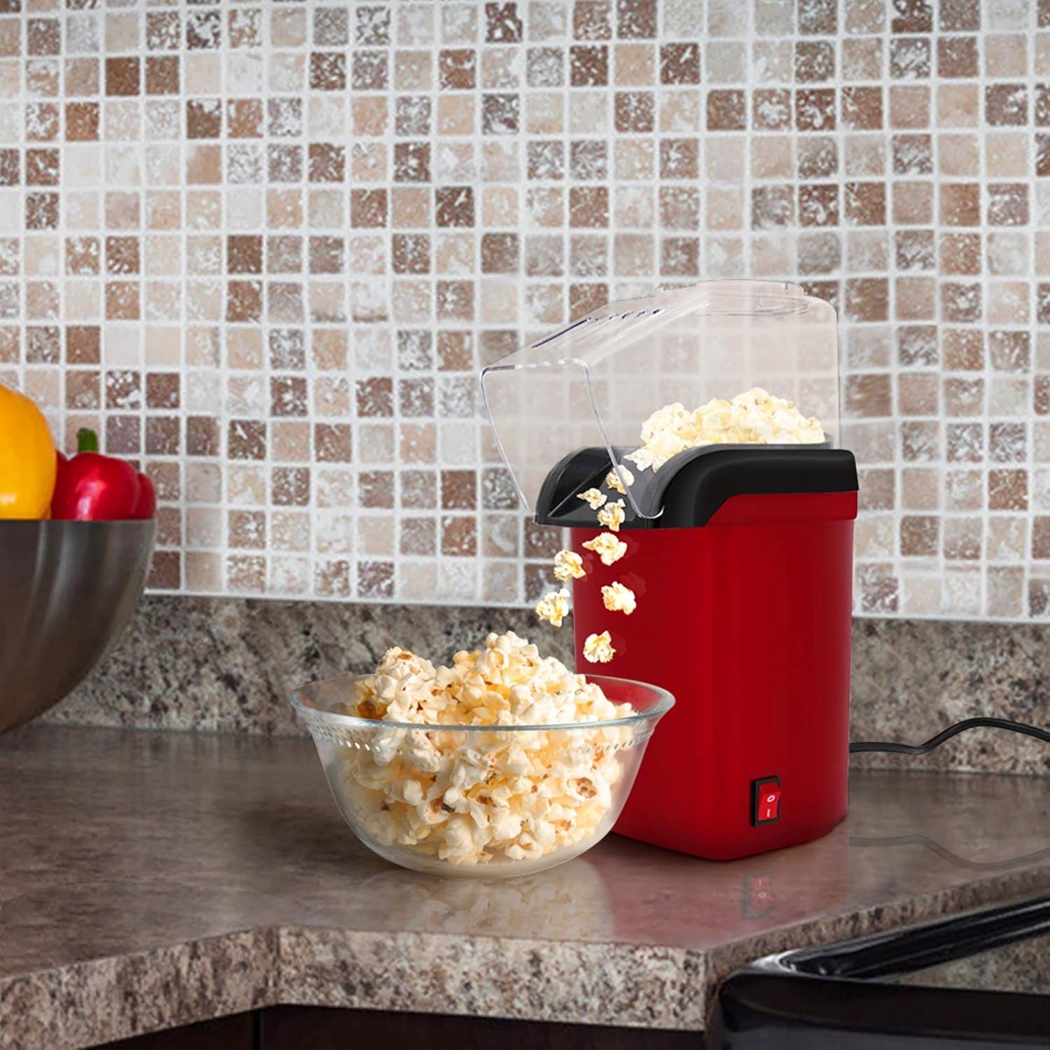 Fast Hot Air Fat Free Popcorn Machine 1200w Brand Bedee