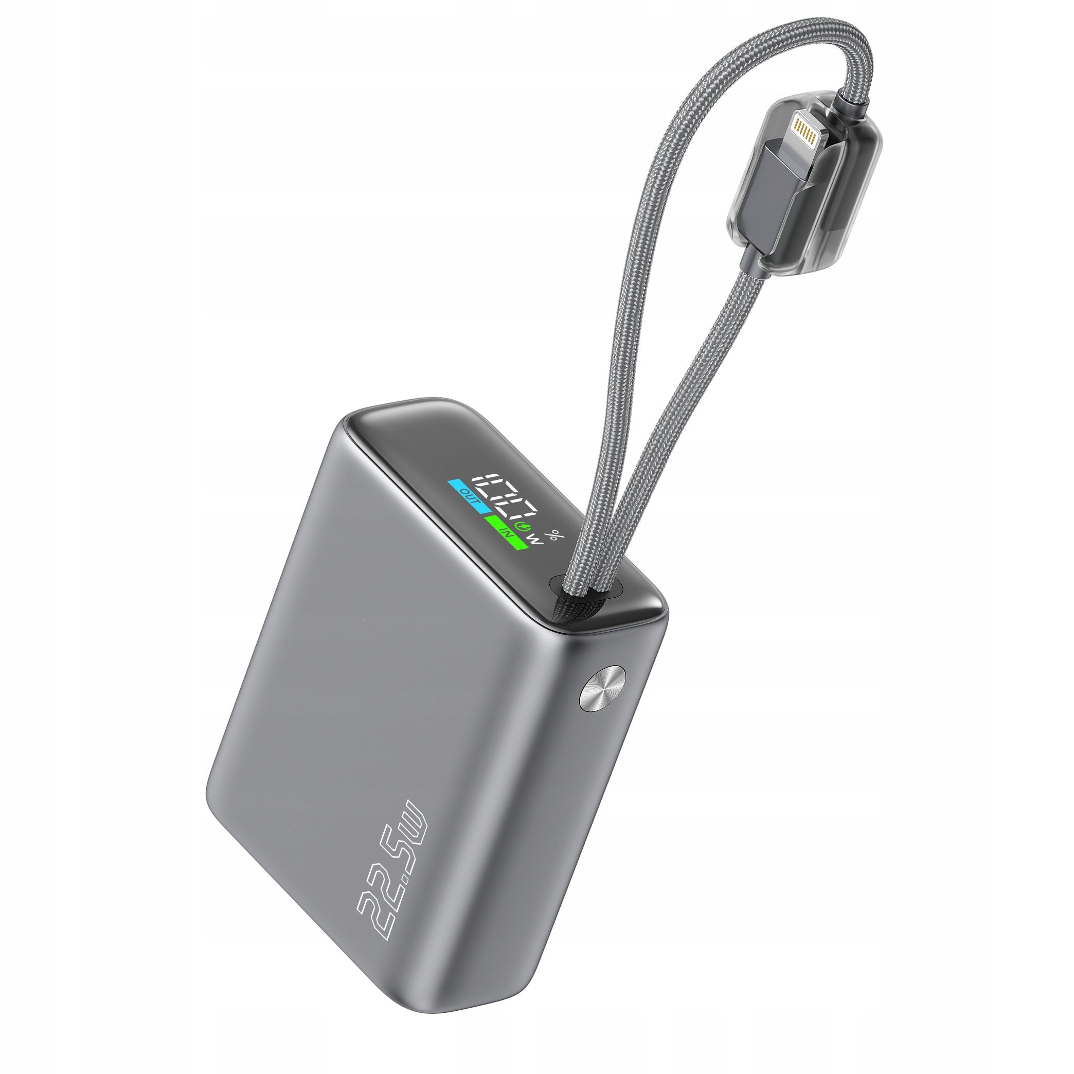 Fast Power Bank 10000mAh 22.5W Strong Safe With USB-C Lightning Cables Manufacturer code PBPTS-102GY