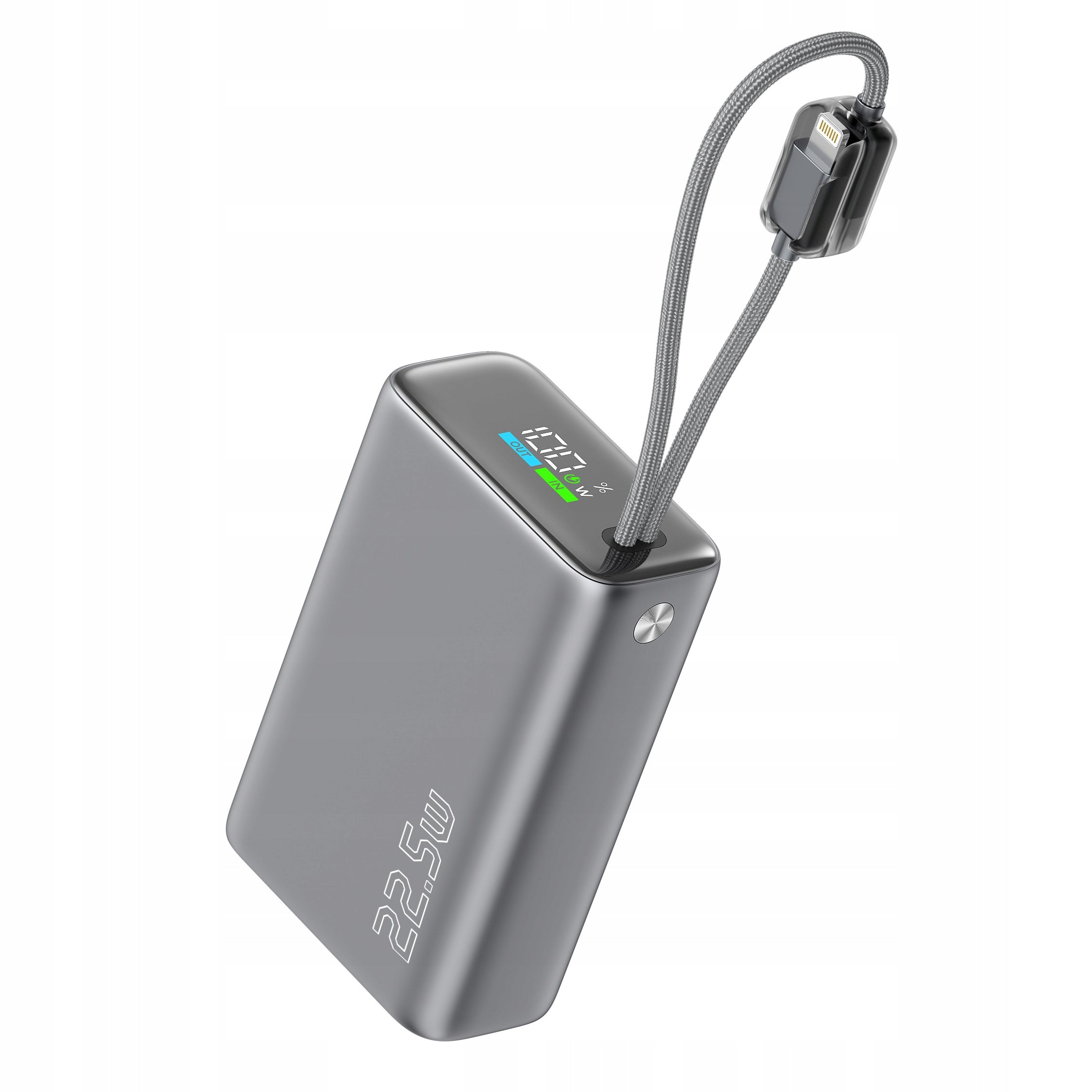 Fast Power Bank 20000mAh 22.5W Strong Safe With USB-C Lightning Cables Manufacturer code PBPTS-202GY