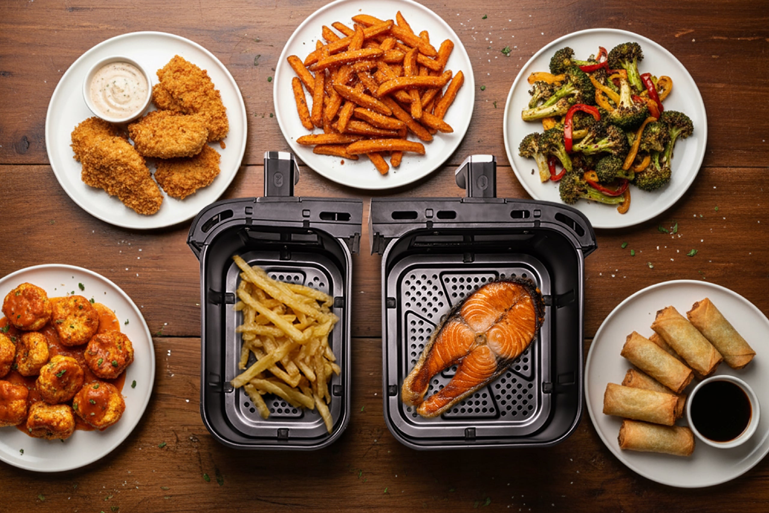 Fat Free Fryer 11L AIRFRYER 2700W Eldom FR220 LARGE DOUBLE Brand Eldom