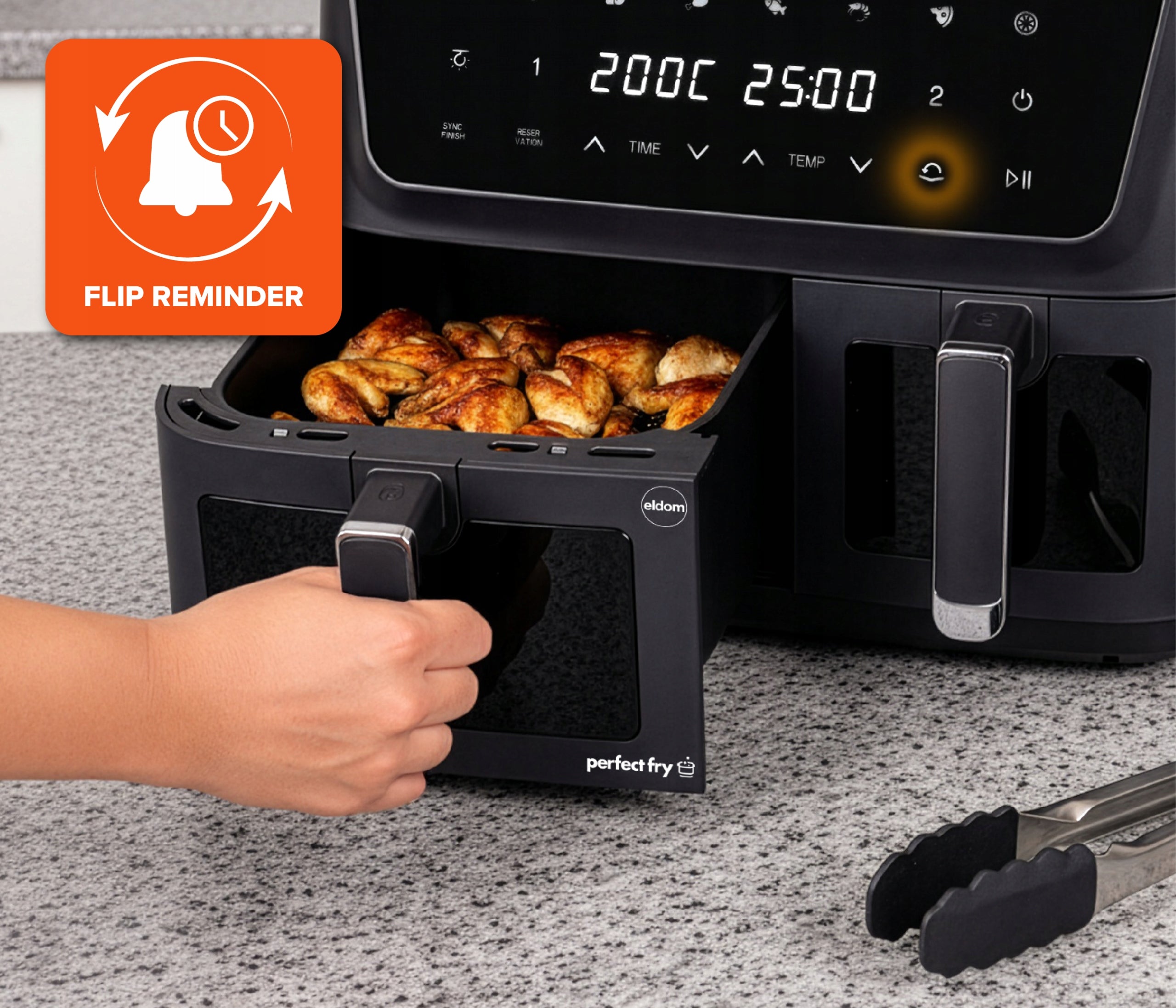 Fat Free Fryer 11L AIRFRYER 2700W Eldom FR220 LARGE DOUBLE Power 2700 W