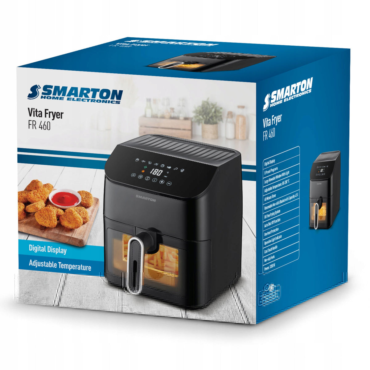 Fat Free Fryer 4,5L SMARTON FR 460 Air Fryer Packaging status original