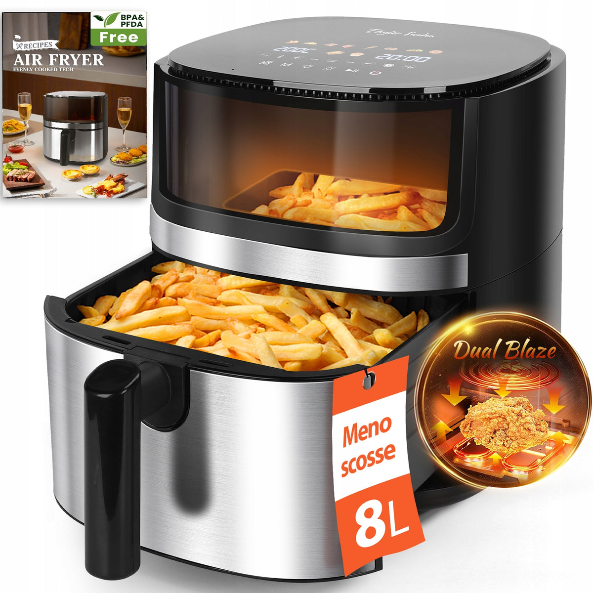 Fat Free Fryer 8L Taylor Swoden Airfryer 2000 W