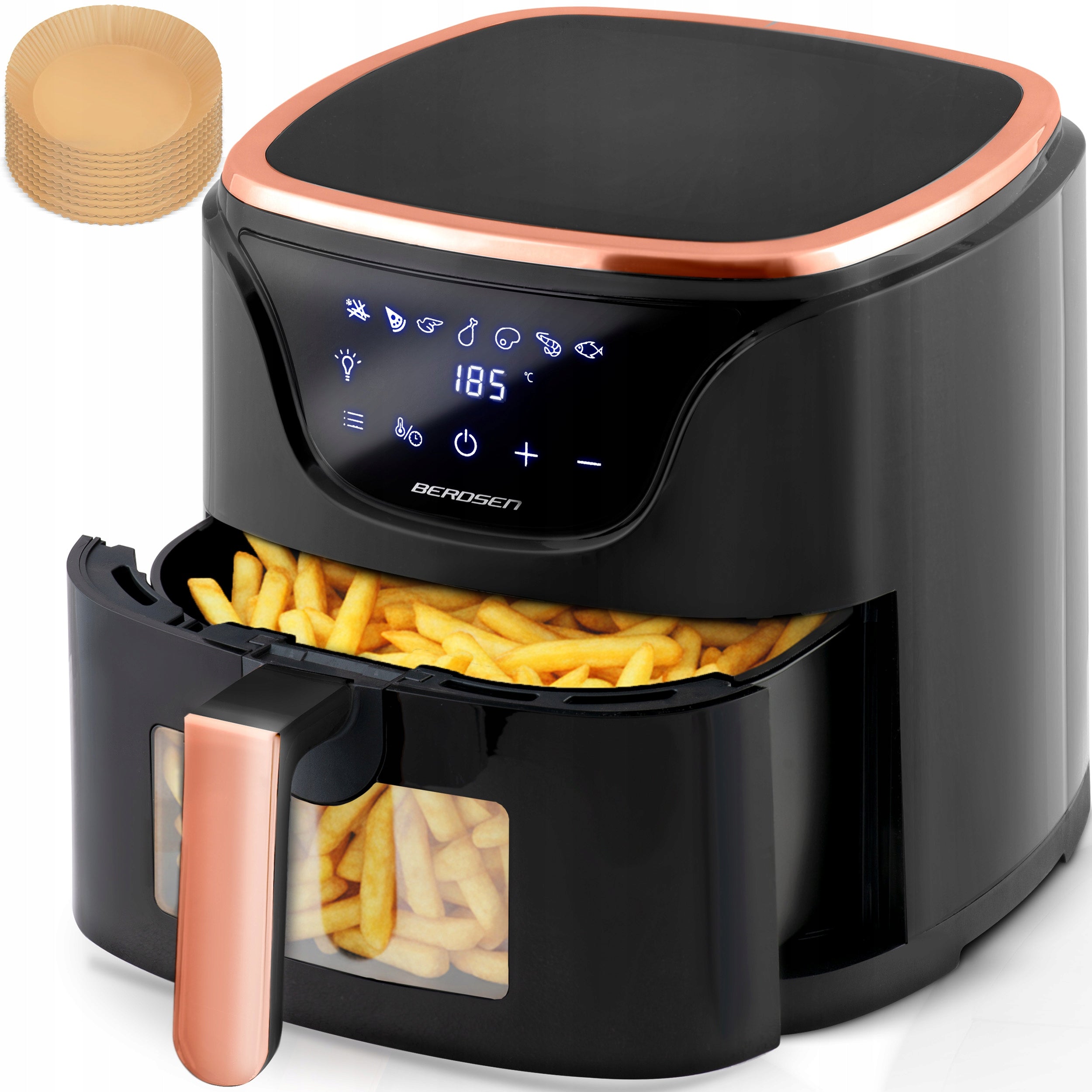 Fat Free Fryer Air Fryer 5L 1500W Berdsen + TRAYS