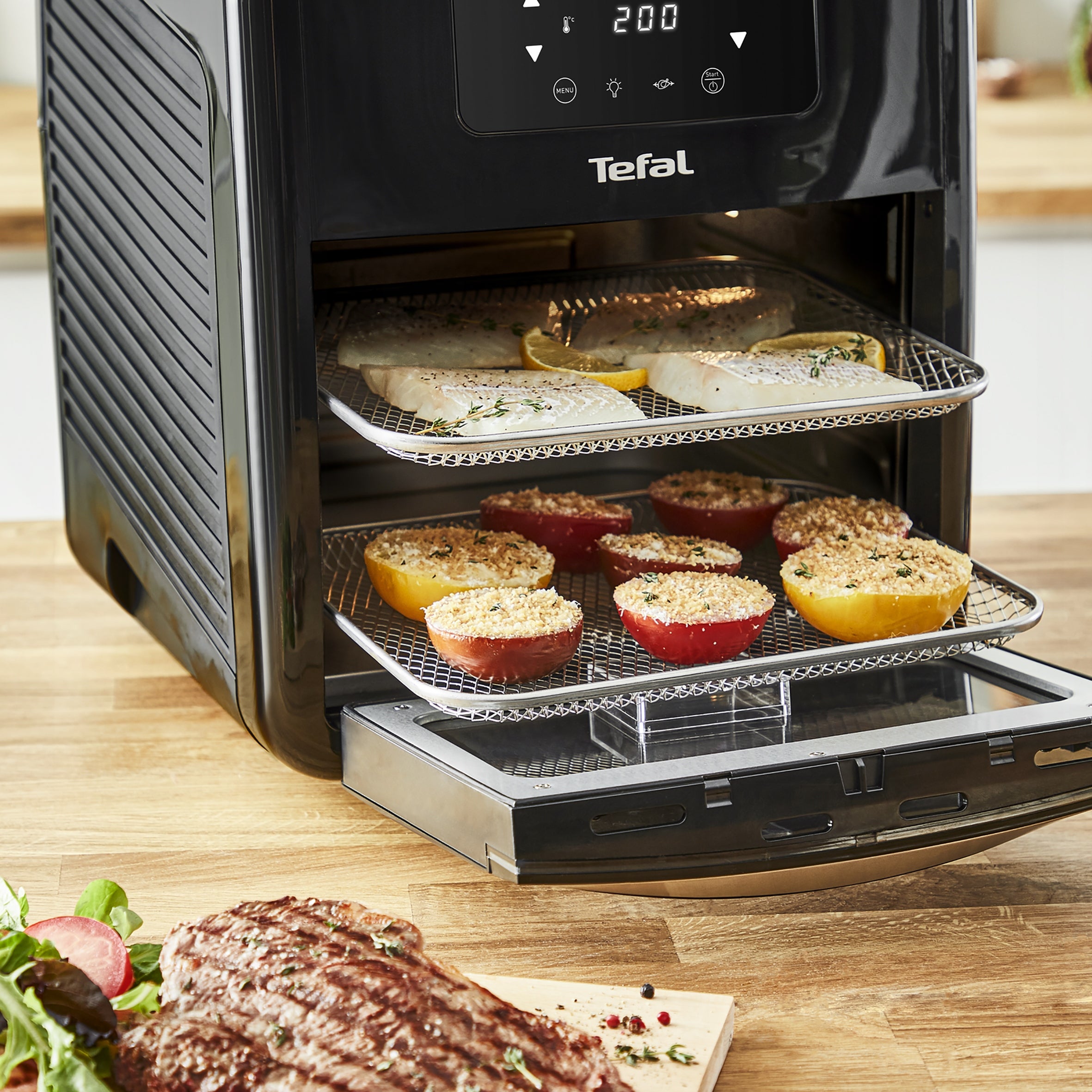 Fat Free Fryer TEFAL Air Fryer Grill FW5018for Frying Baking Power 2000 W