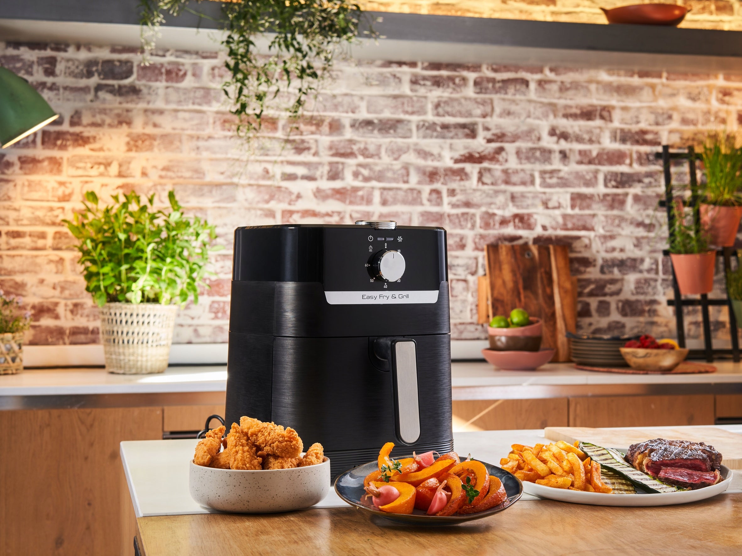 Fat Free Fryer TEFAL EY501 for Frying Baking 4,6l Air Fryer Bowl volume 4.6 l