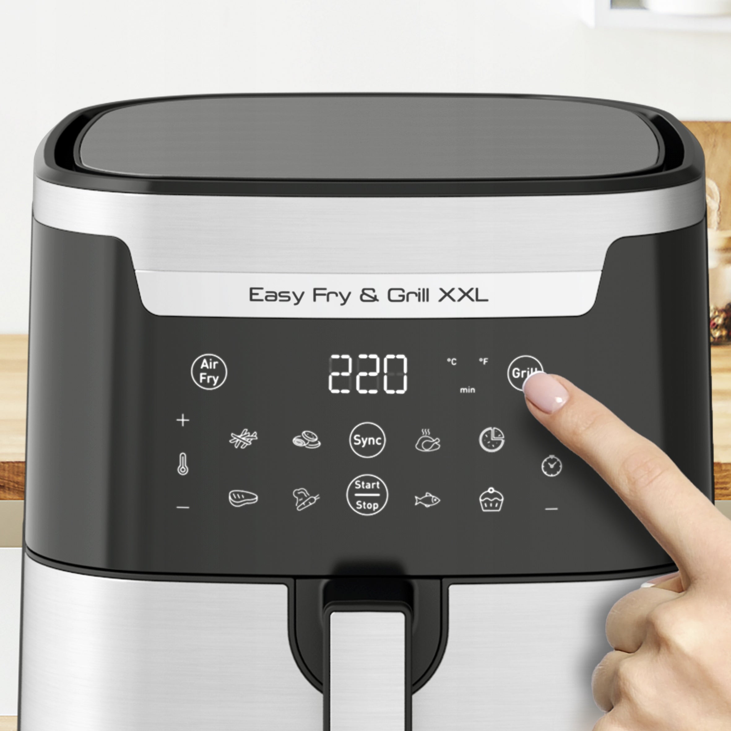 Fat Free Fryer TEFAL EY801D Grill 2in1 6,5l Air Fryer Power 1830 W