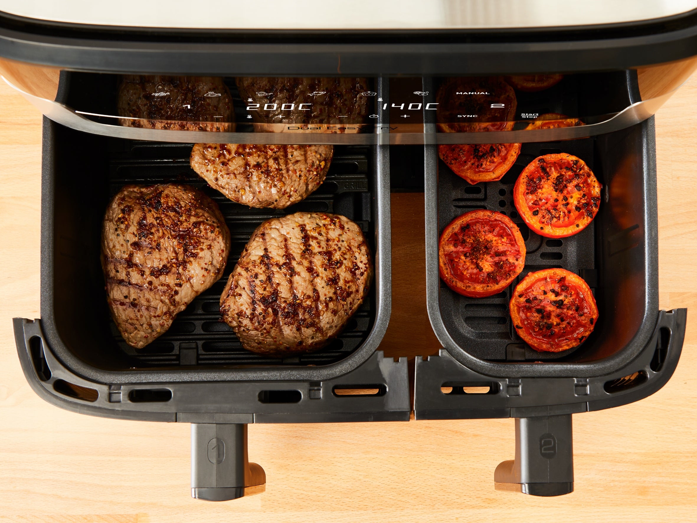 Fat Free Fryer Tefal Grill EY905D 8.3l Dual Chamber Air Fryer Type fat-free