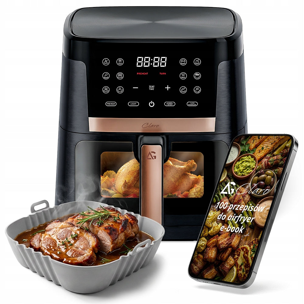 Fat-free air fryer 2000W | Air Fryer | 14 programs 8L XXL + TRAY