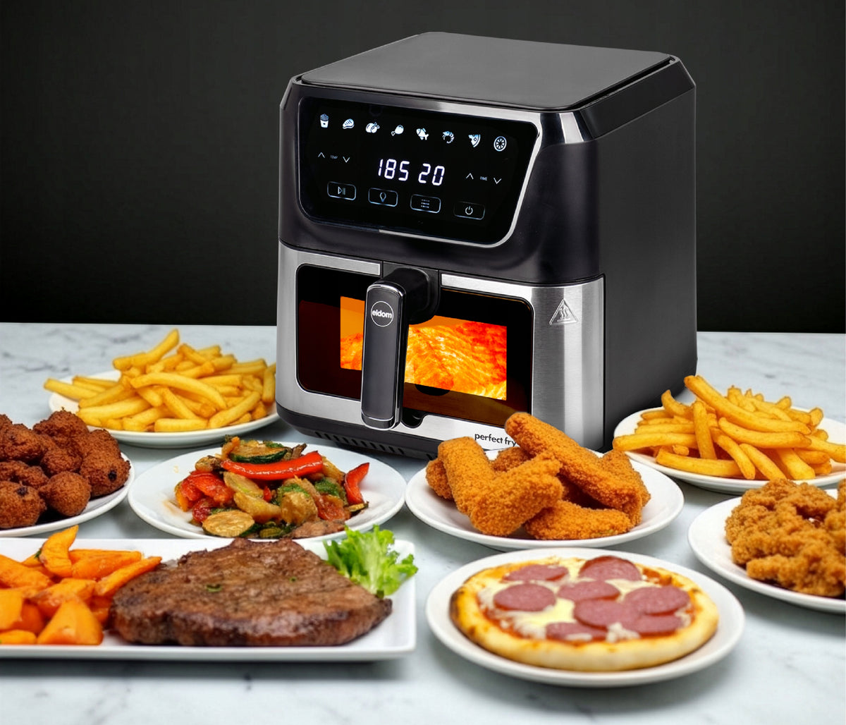 Fat-free air fryer AIR FRYER 1700W LARGE 8L ELDOM FR60 Manufacturer code FR60