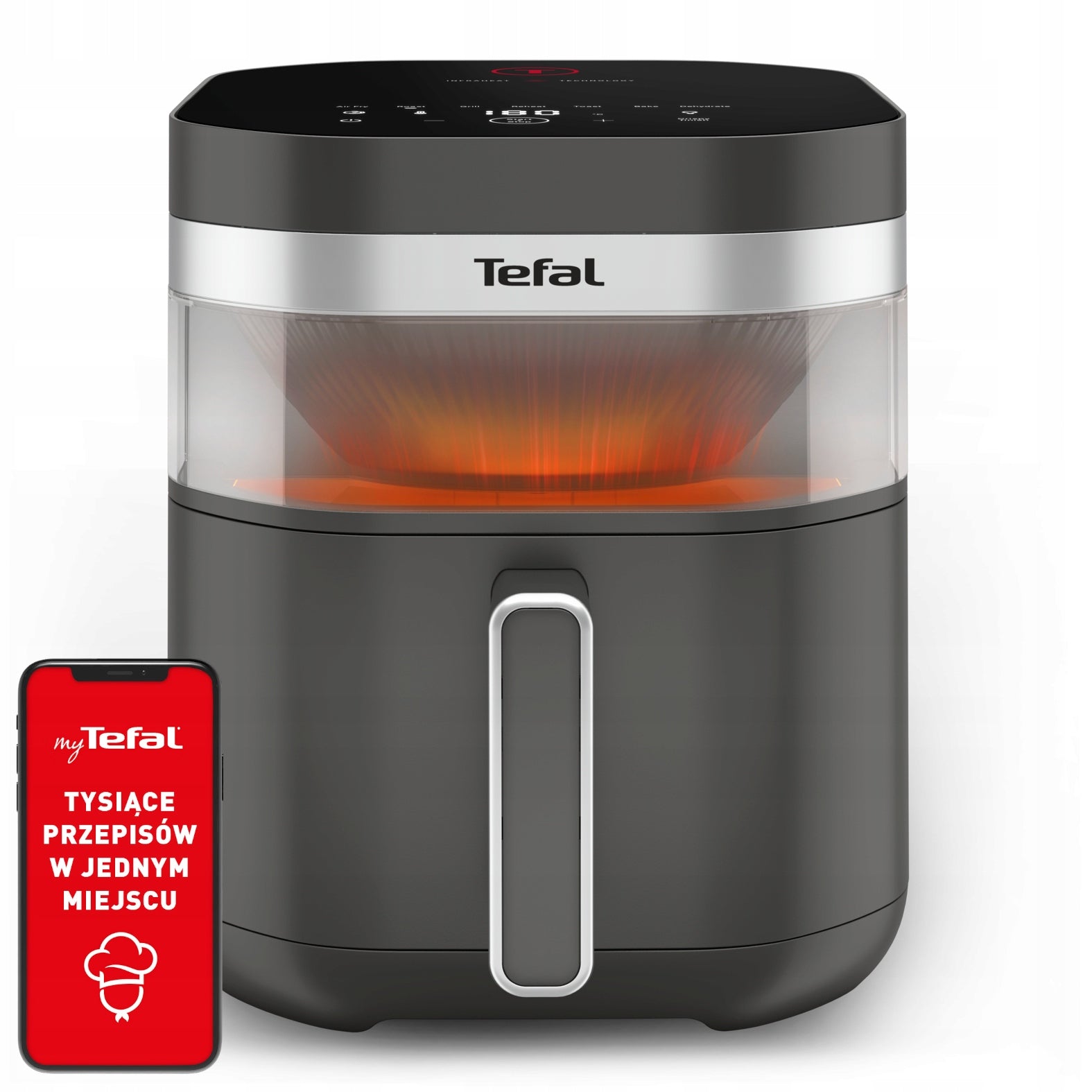 Fat-free air fryer AIR FRYER TEFAL EY832H infrared technology Manufacturer code EY832HE0
