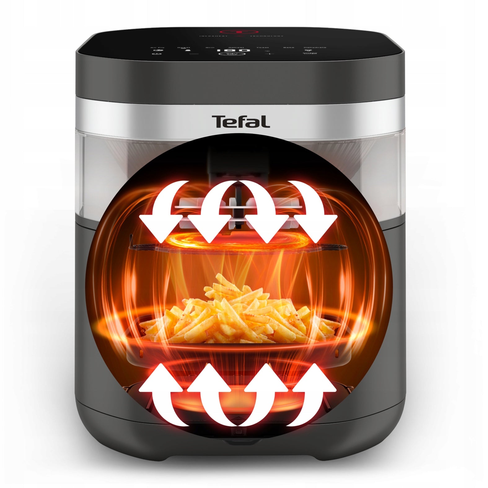 Fat-free air fryer AIR FRYER TEFAL EY832H infrared technology Model EY832HE0