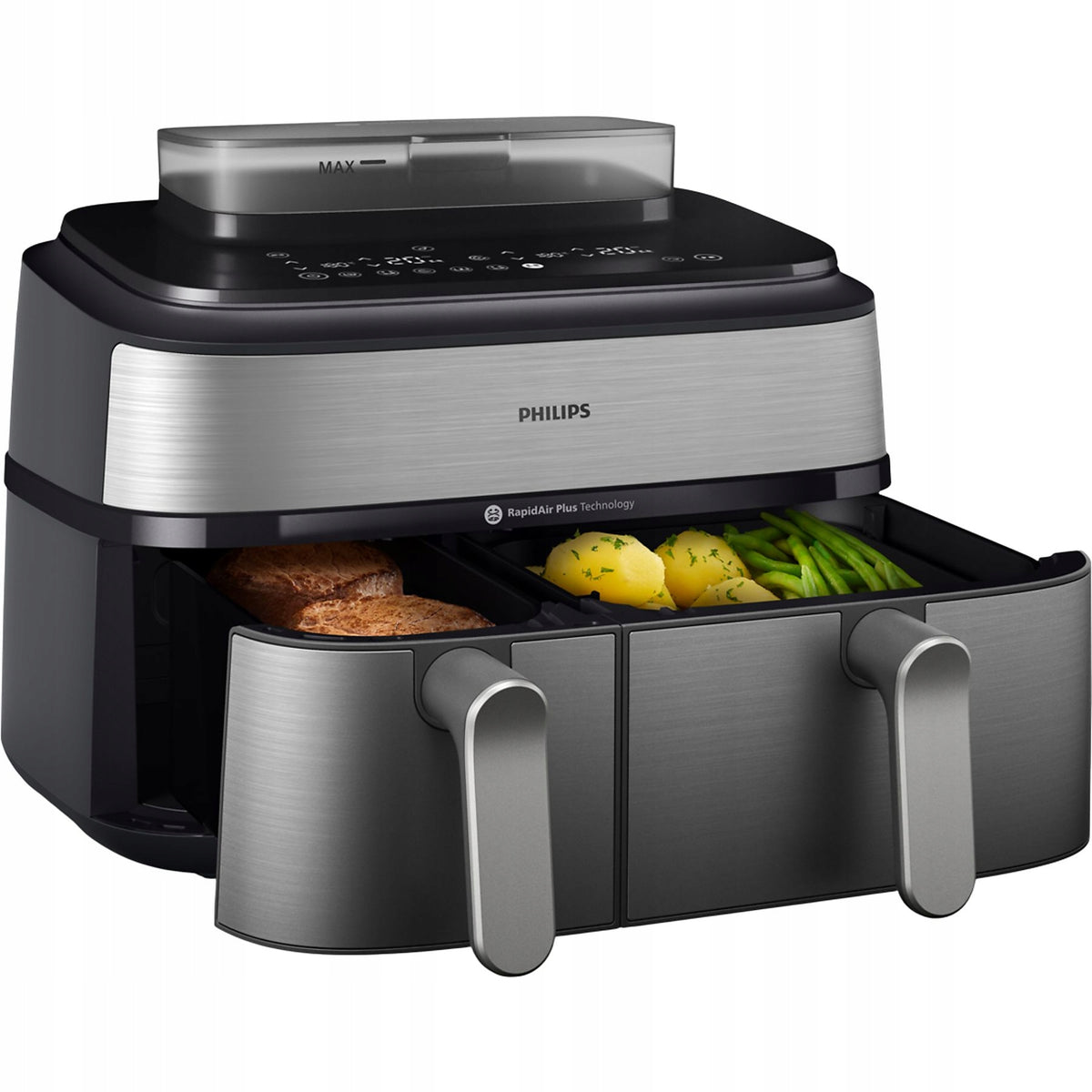 Fat-free air fryer Airfryer NA555/00 Philips 9L 2750W two baskets Packaging status original