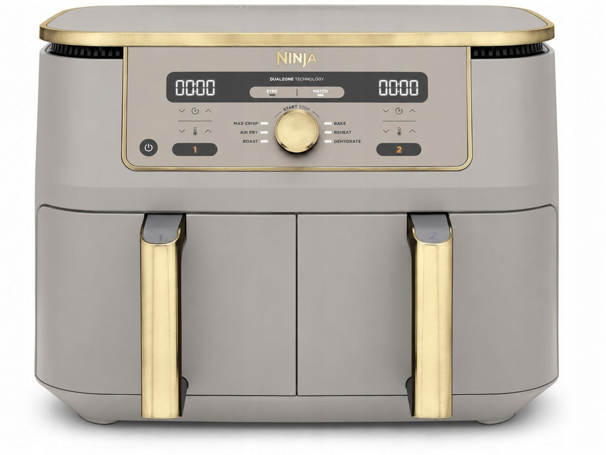 Fat-free air fryer Ninja DZ400EUSTGD two-chamber 9,5L Stone gold Packaging status original