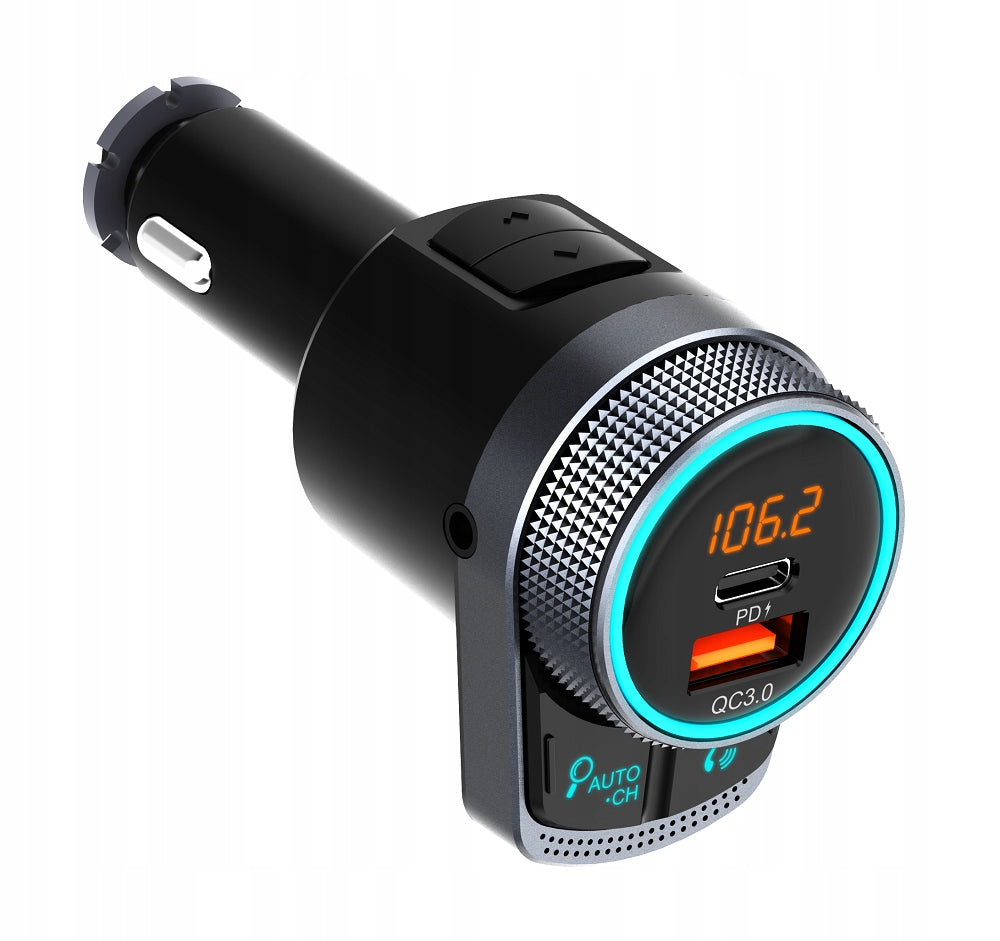 Feegar FM Bluetooth Transmitter Fast Charger QC 3.0 PD 38W AUX MP3 Audio Brand Feegar