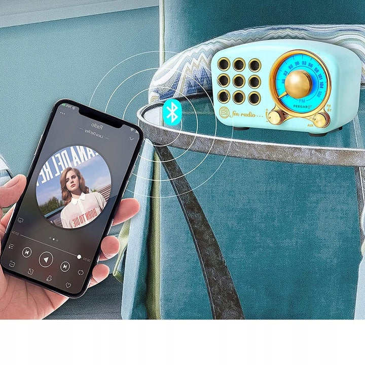 Feegar RETRO FM Radio Kitchen Bluetooth Vintage Color blue