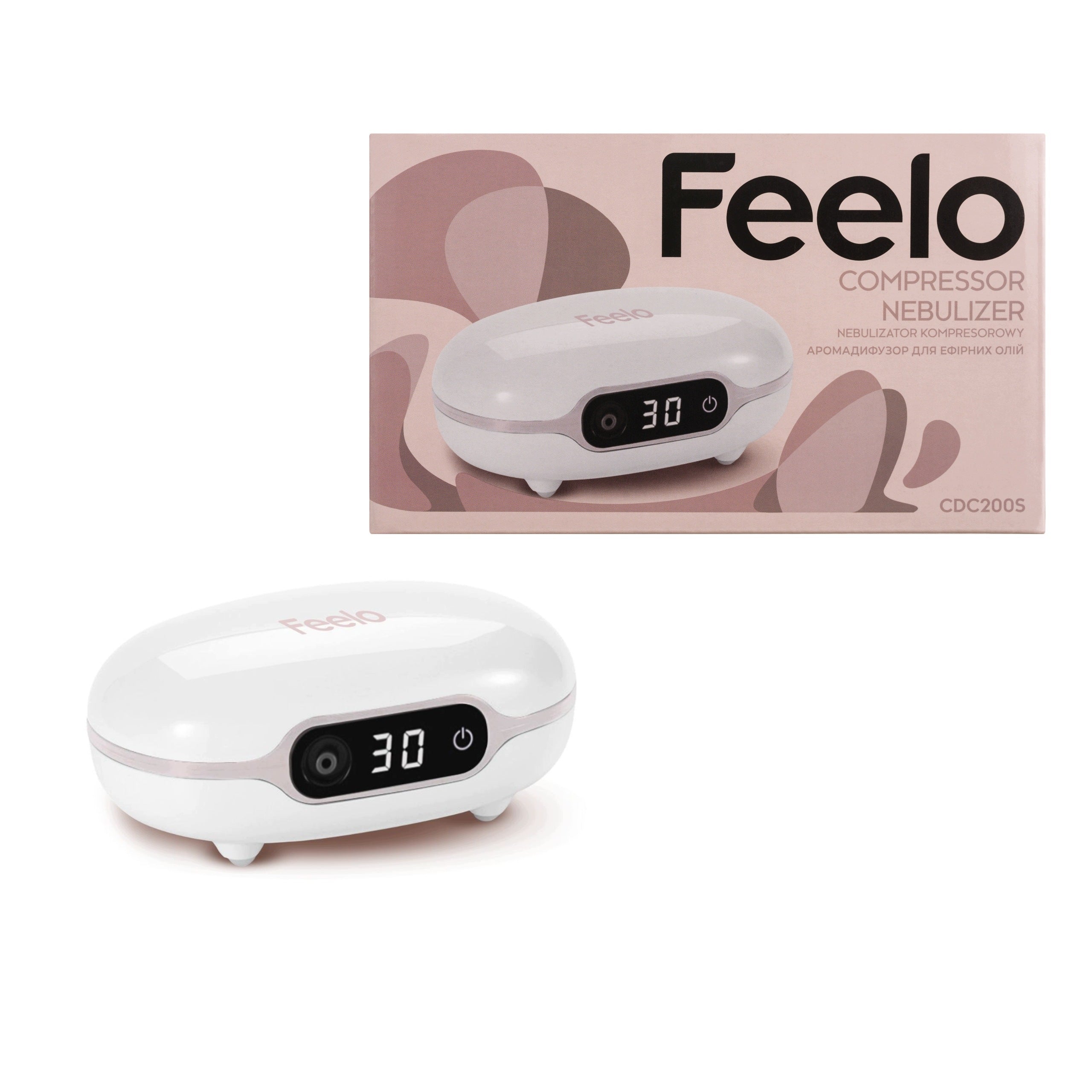 Feelo Family compressor inhaler nebuliser for children and adults Packaging status original