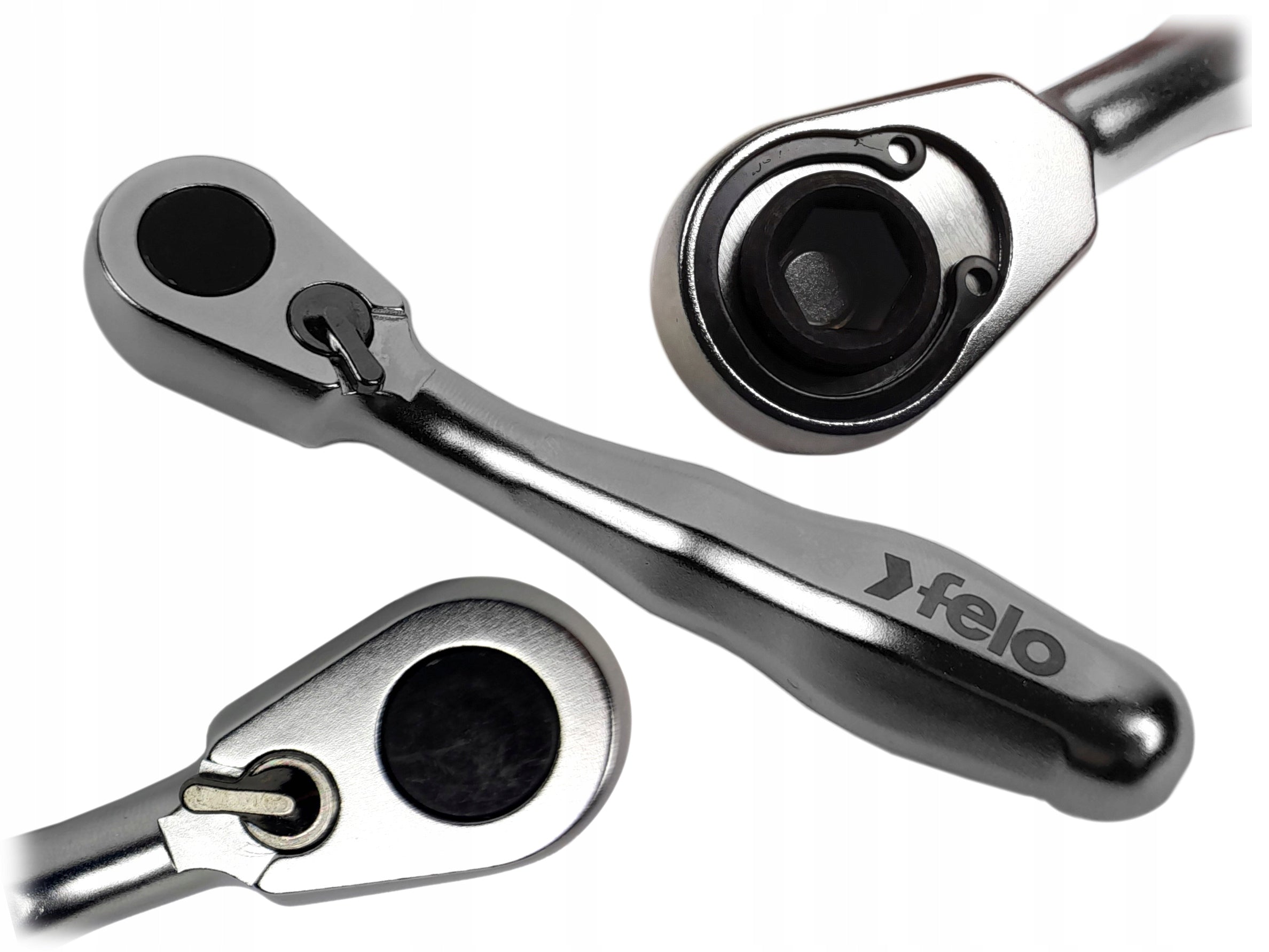 Felo mini ratchet XS Bit holder HEX 1/4" with switch 60z 15°