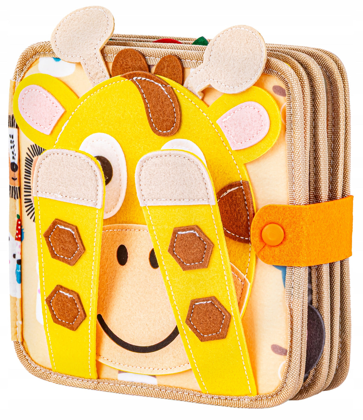 Felt Educational Book 3D ManIPULATION BOOK Sensory Giraffe Packaging status original