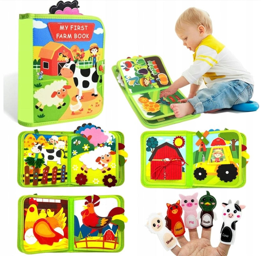 Felt Sensory Manipulation Book Montessori Farm Educational Felt