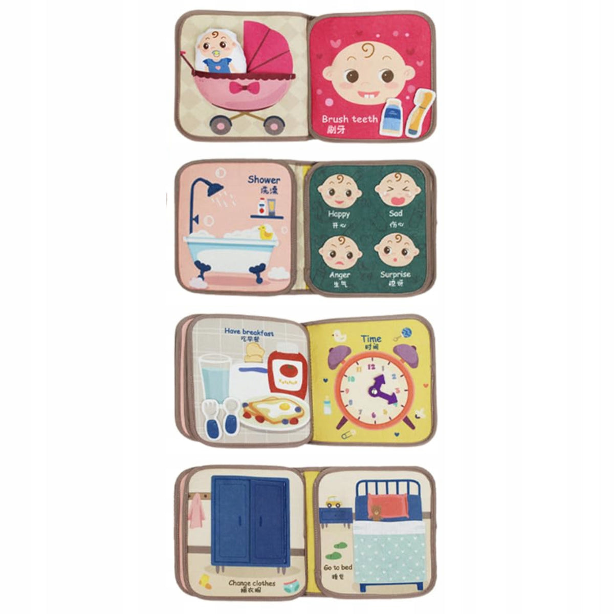 Felt book for children detachable elements Velcro Montessori board Brand Luxma