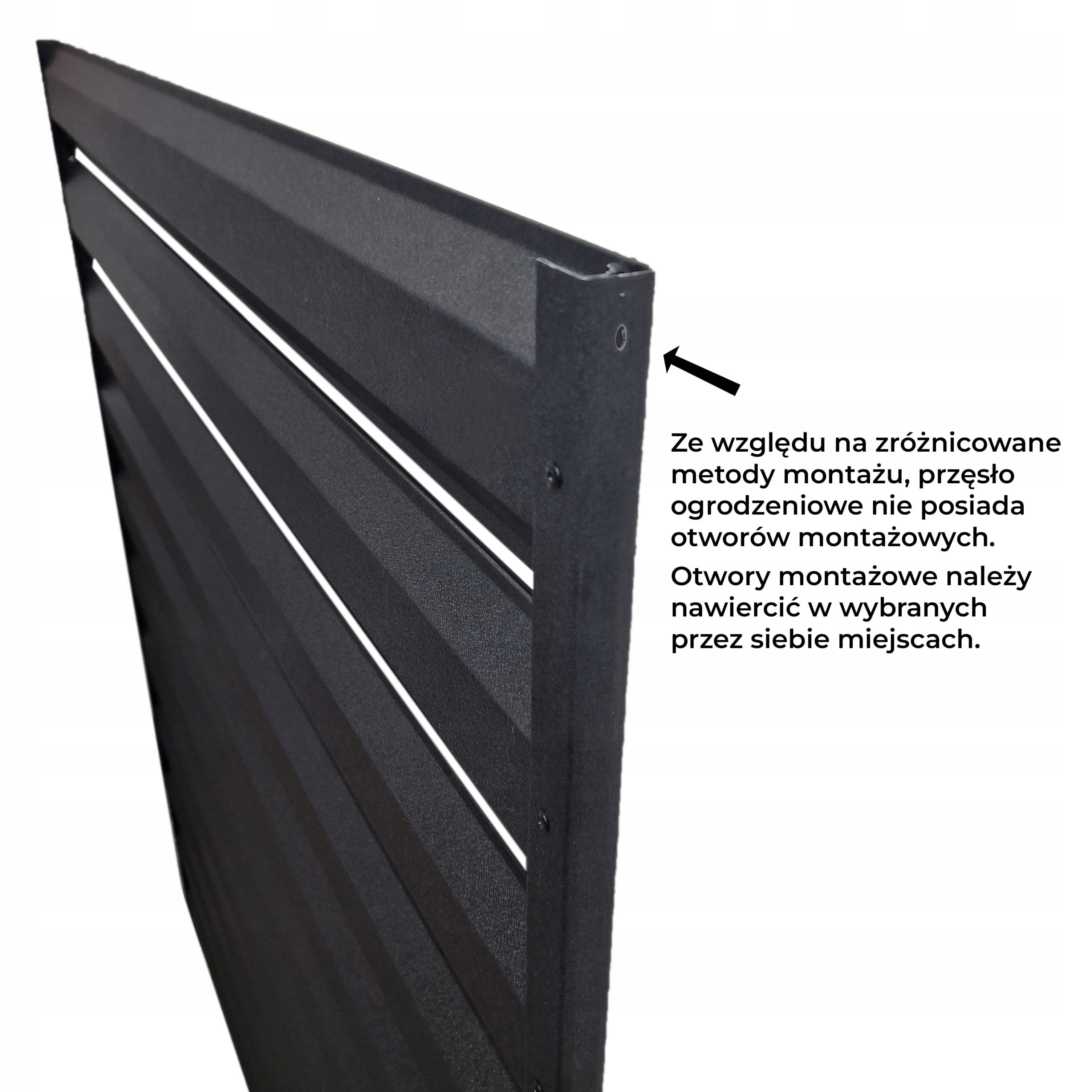 Fence Galvanized Steel Coated 200 x 120 cm BLACK Element width 200 cm