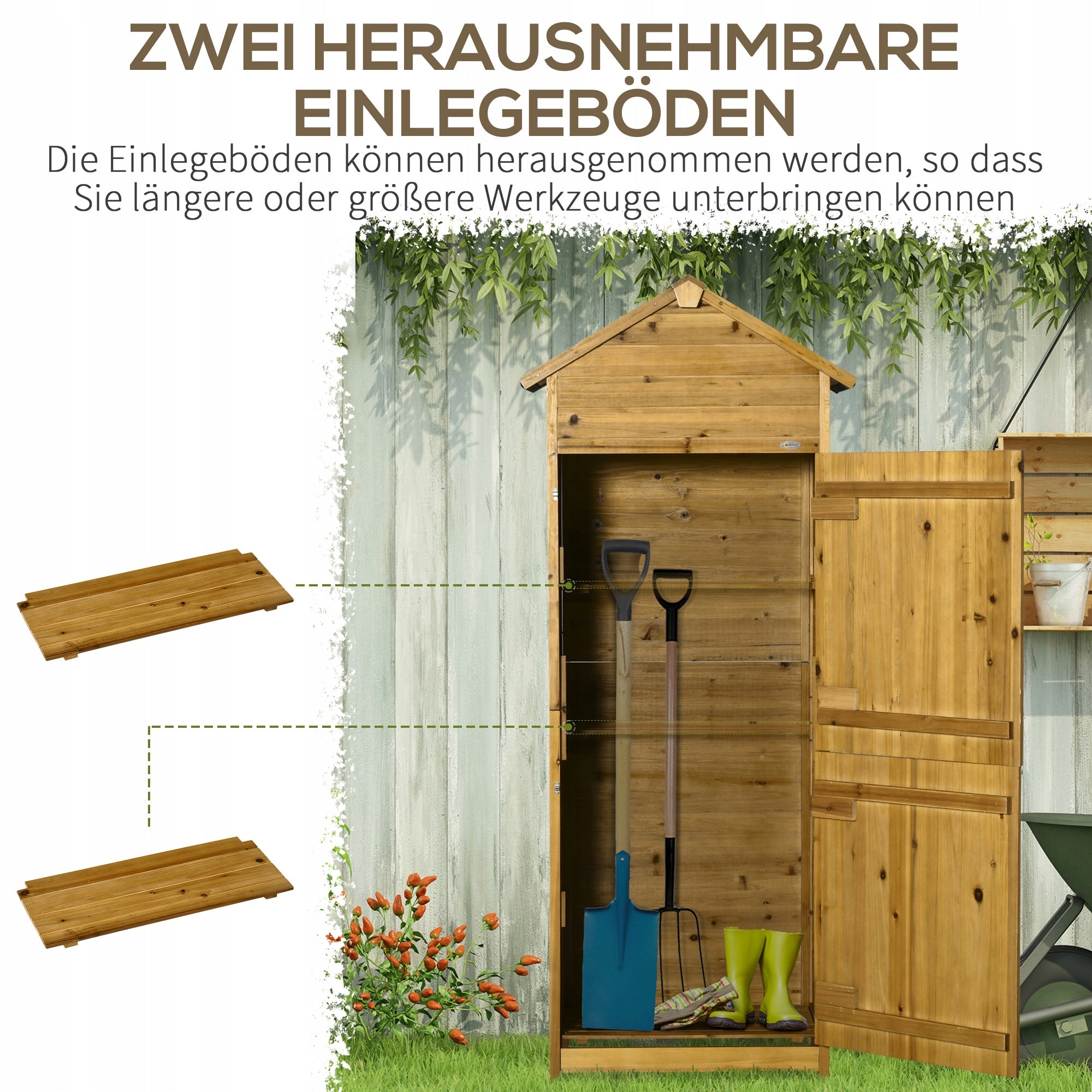 Ferand Wooden Garden Builder 79x49x191 cm Kind Other