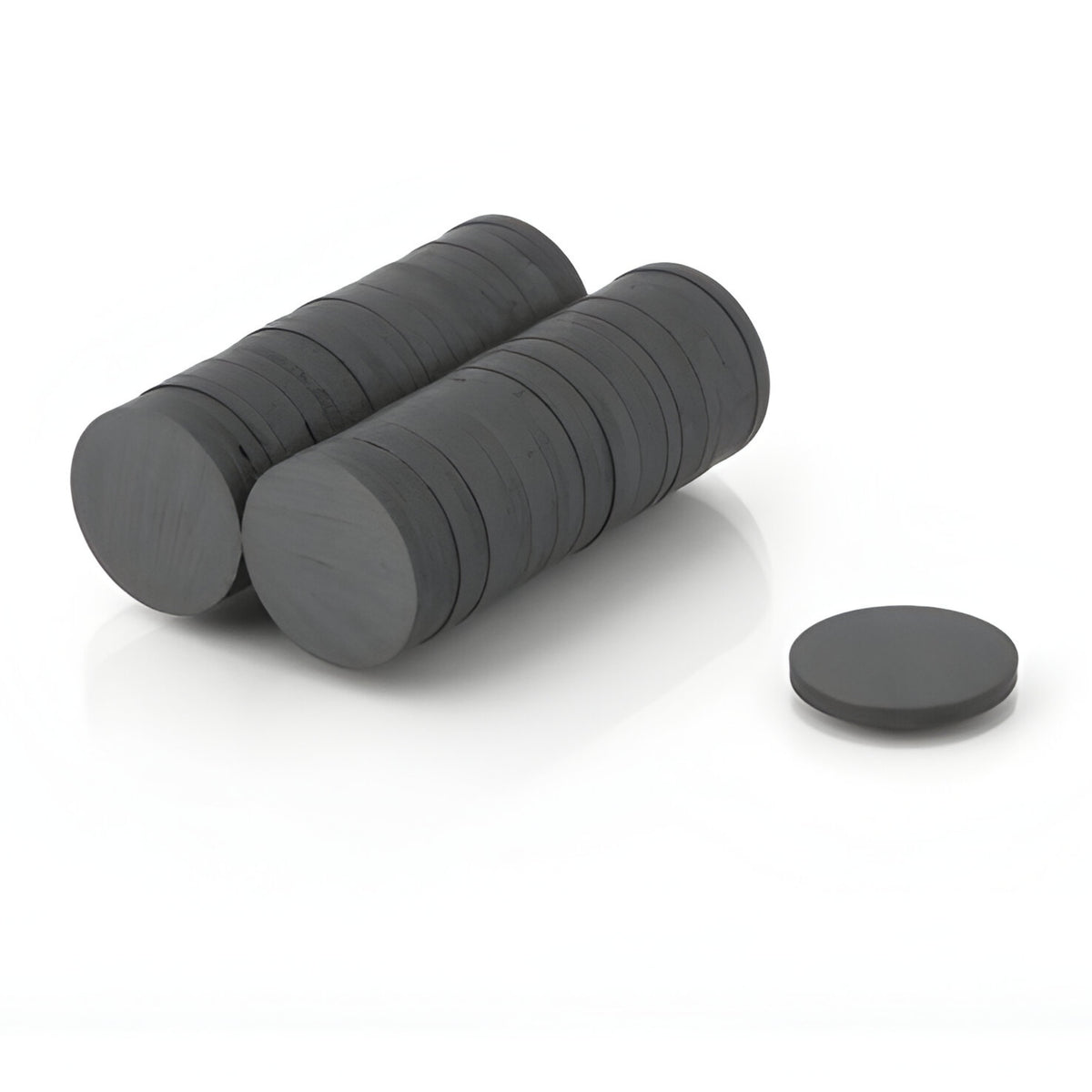 Ferrite Magnet 20x2 mm Cylindrical Ceramic Disc Strong Set of 100 Number of pieces on offer 1 szt.