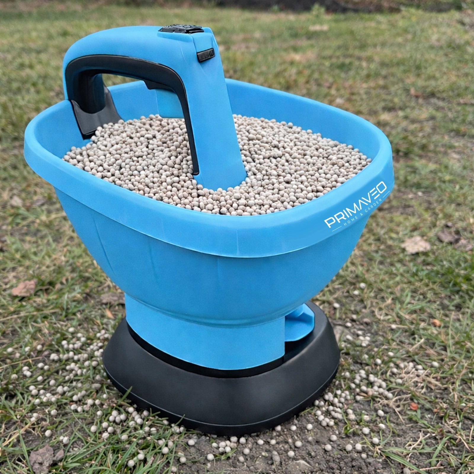 Fertilizer Grass Seed Spreader Electric Battery Operated Handheld XL Packaging status original