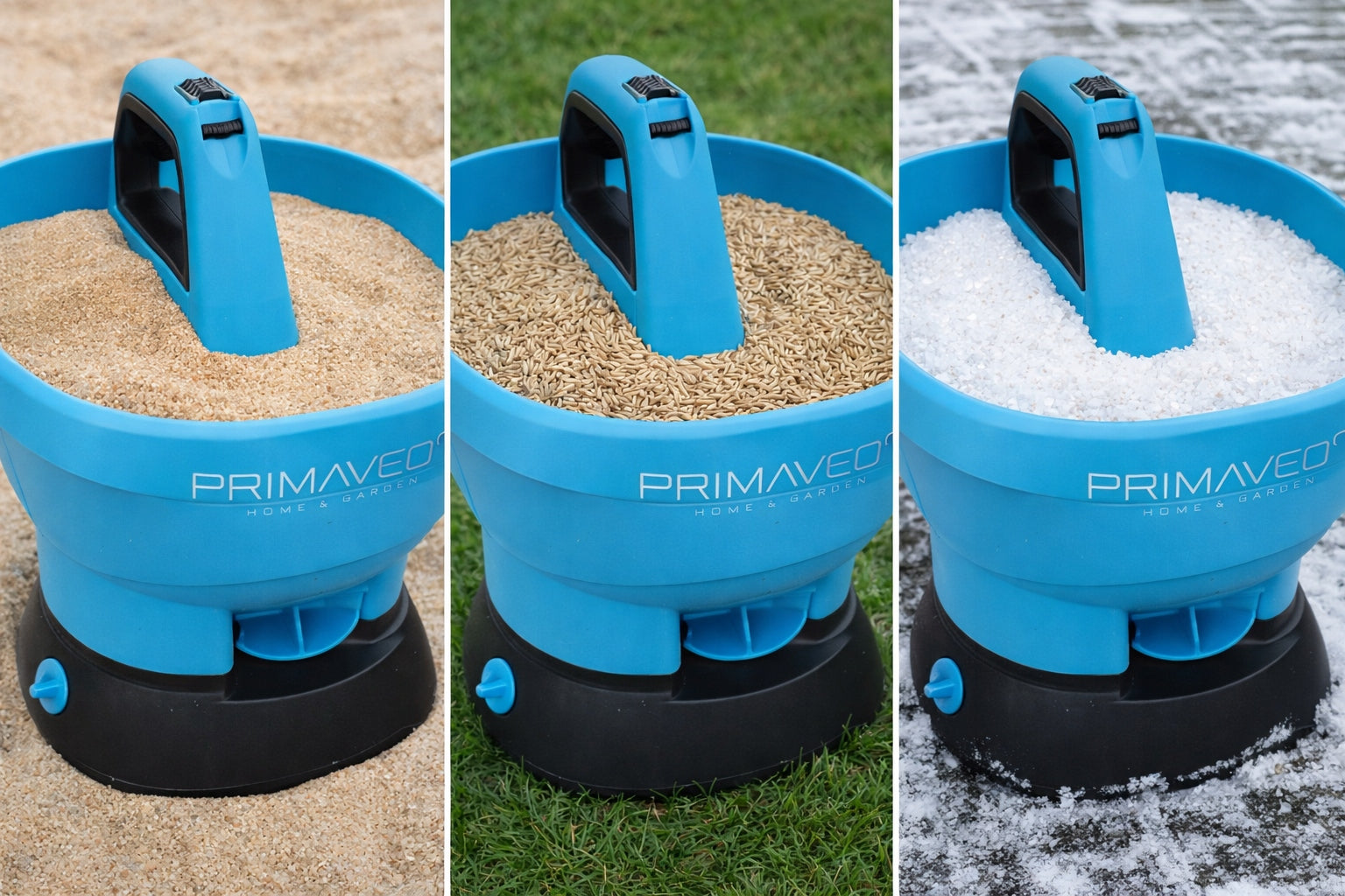 Fertilizer Grass Seed Spreader Electric Battery Operated Handheld XL Sowing width 310 cm