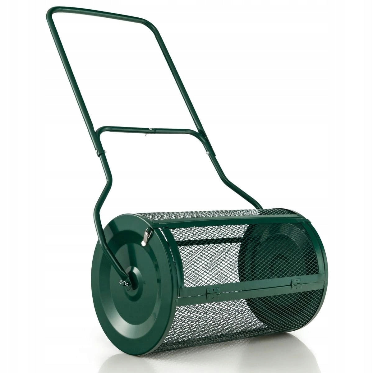 Fertilizer spreader with mesh roller Compost spreader 76l Batteries included no
