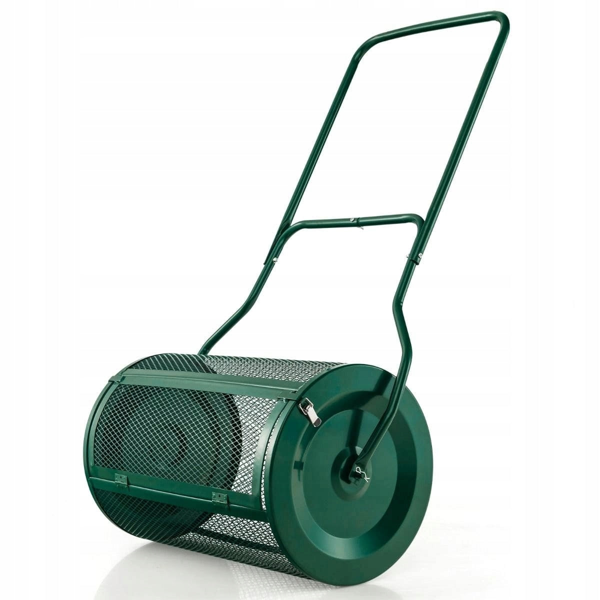 Fertilizer spreader with mesh roller Compost spreader 76l