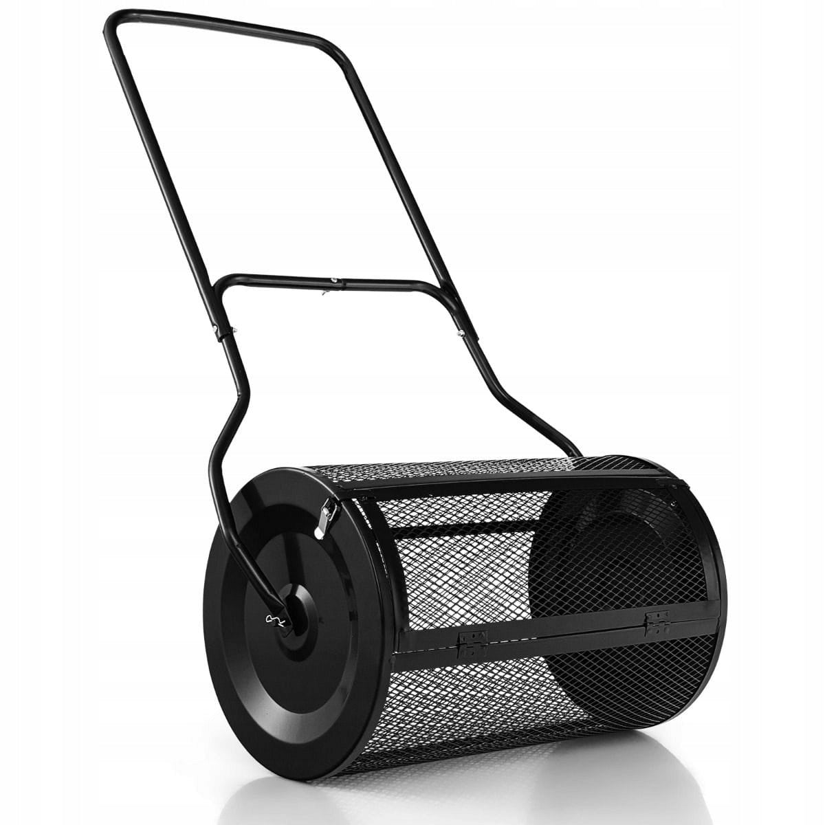 Fertilizer spreader with mesh roller Compost spreader 76l