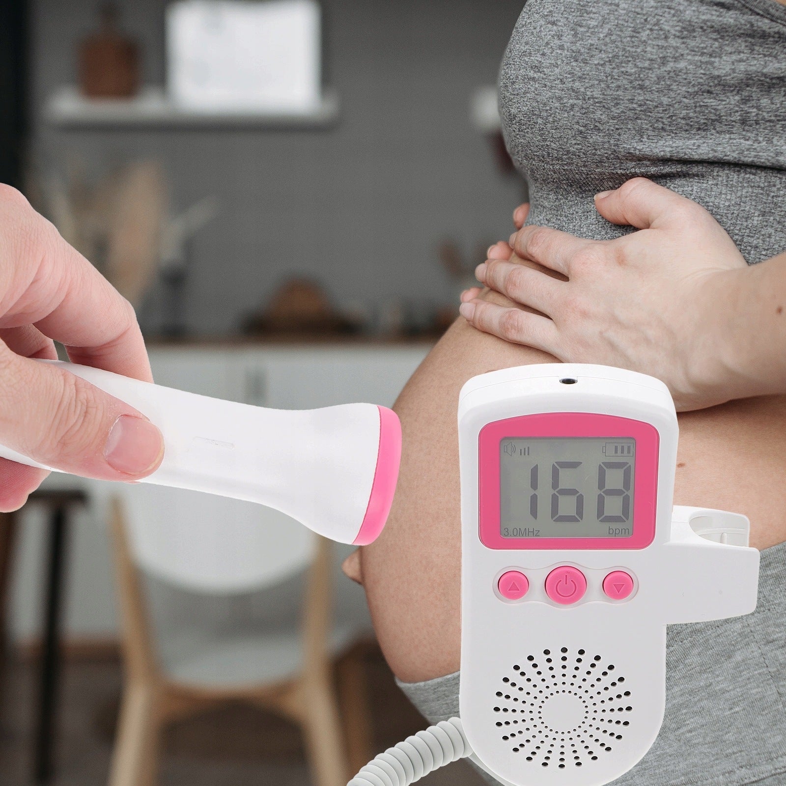 Fetal Dopler Heart Rate Monitor Child Pregnancy Heart Rate Detection Safely Packaging status original