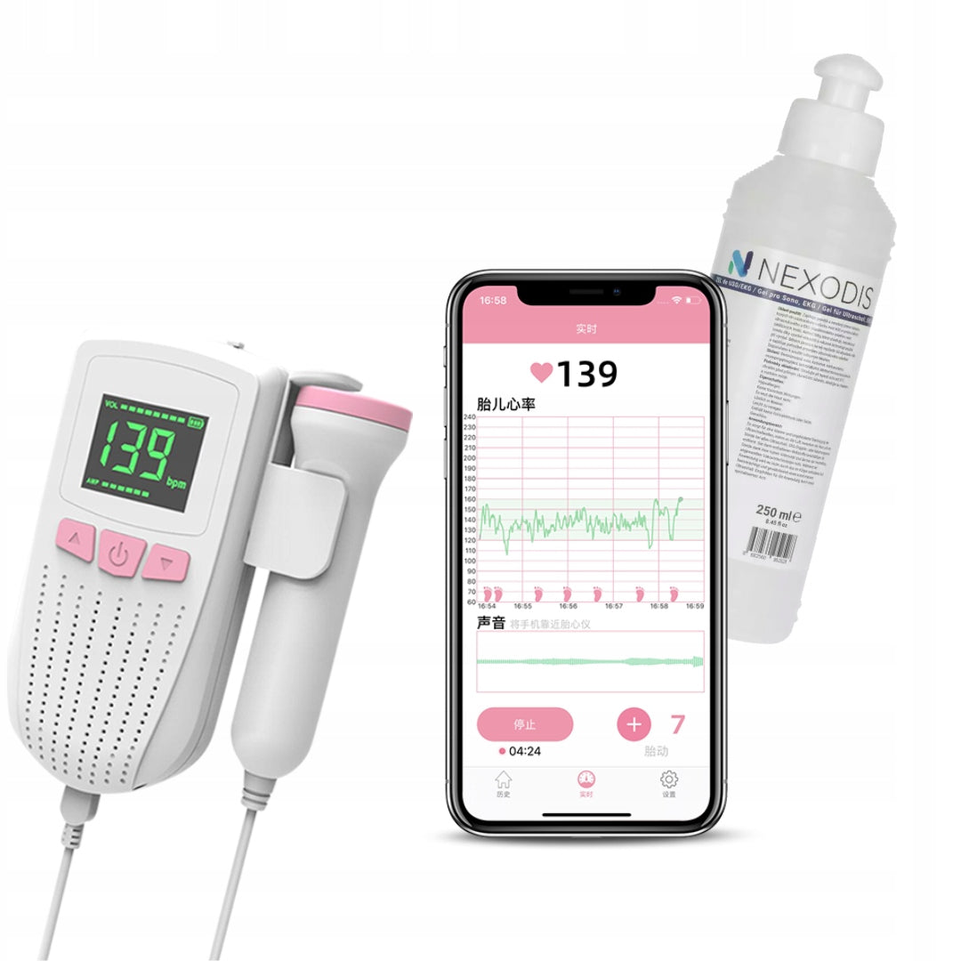Fetal heart rate detector. Mobile application, Recording, Charts, Bluetooth
