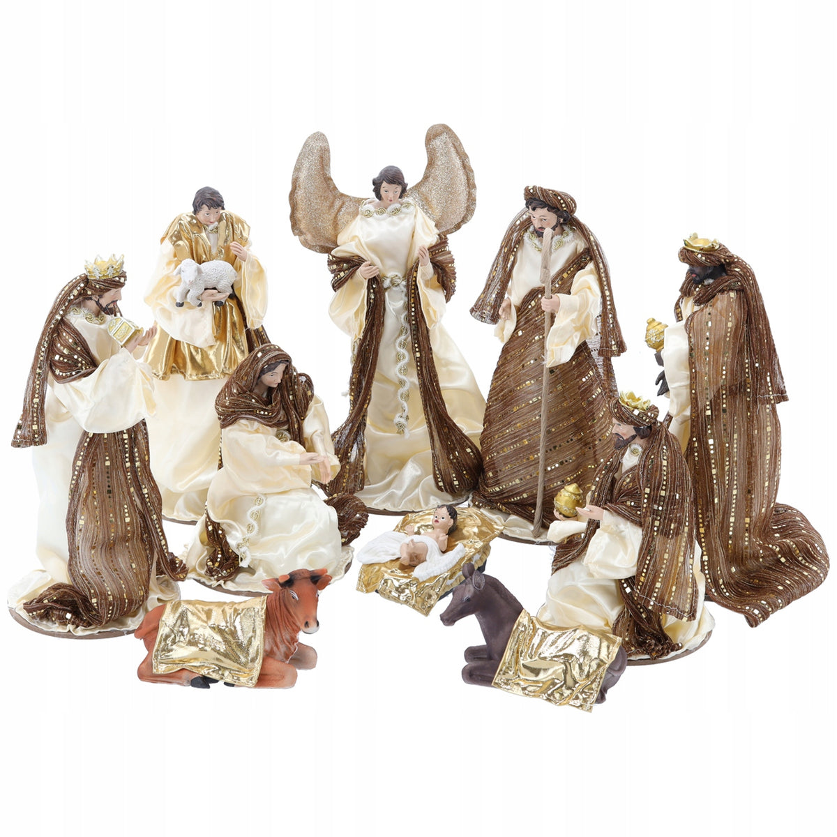 Figures for Christmas nativity scene up to 33 cm set of 10 figurines